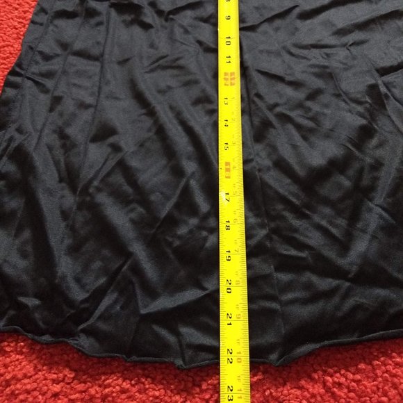 vintage 80s black half slip midi length - Picture 4 of 6